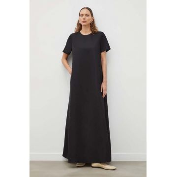 Lovechild rochie din amestec de lână culoarea negru, maxi, evazați 8064169