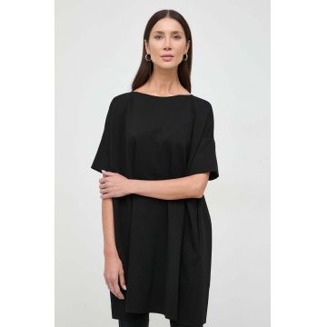 Liviana Conti rochie culoarea negru, mini, oversize F4SI20