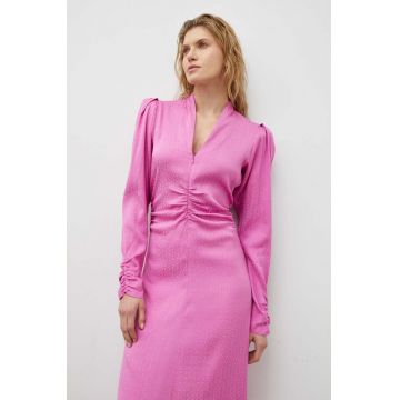 Gestuz rochie culoarea roz, maxi, evazați 10908643