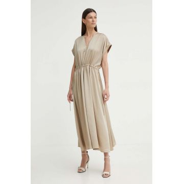Bruuns Bazaar rochie AcaciaBBGalina dress culoarea bej, midi, oversize, BBW3908