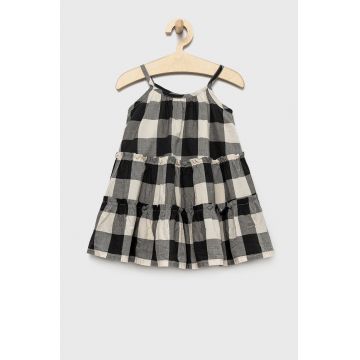 GAP rochie din bumbac pentru copii culoarea negru, mini, evazati
