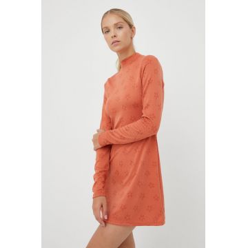 Billabong rochie culoarea portocaliu, mini, evazati