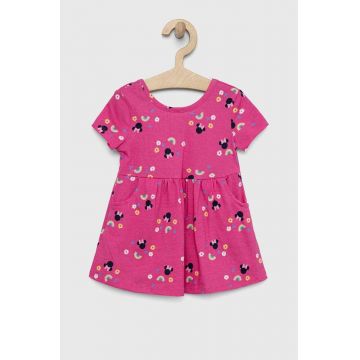 GAP rochie din bumbac pentru copii x Disney culoarea roz, mini, evazati