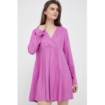 United Colors of Benetton rochie culoarea violet, mini, evazati