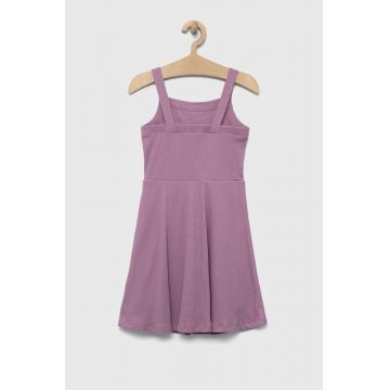 GAP rochie din bumbac pentru copii culoarea violet, mini, evazati