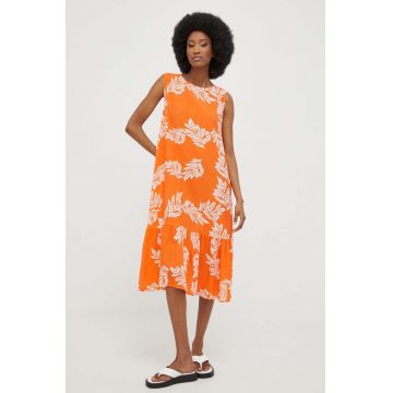 Answear Lab rochie culoarea portocaliu, mini, evazati