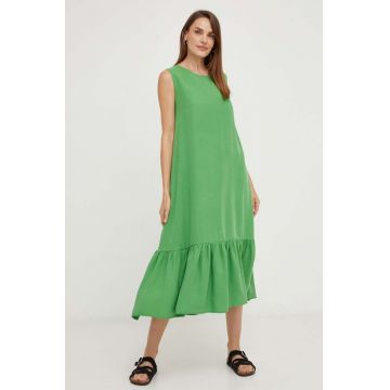 Answear Lab rochie culoarea verde, midi, drept