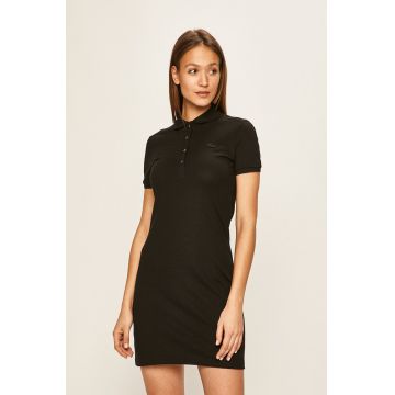 Lacoste rochie culoarea negru, mini, model drept EF5473-001