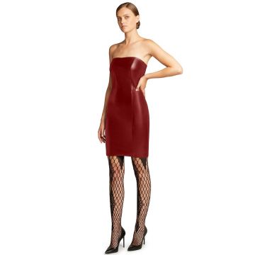 Wolford Rochie Jo culoarea bordo, mini, mulat