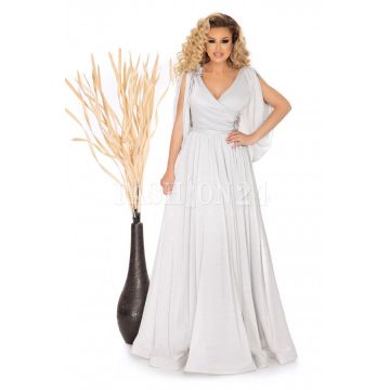 Rochie de seara lunga argintie
