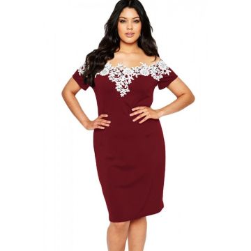 Rochie XXL Burgundy Emotion