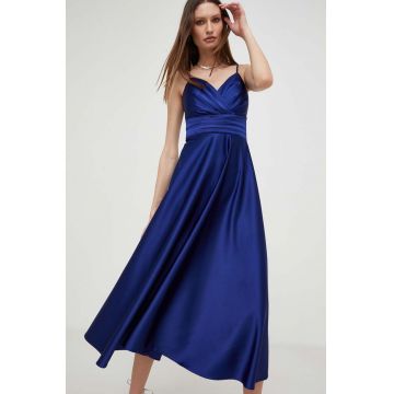 Answear Lab rochie culoarea albastru marin, maxi, evazati