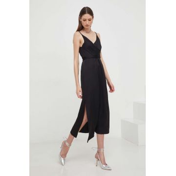 Answear Lab rochie culoarea negru, maxi, evazati