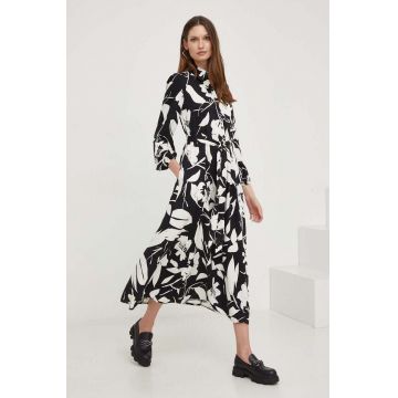 Answear Lab rochie culoarea negru, maxi, evazati
