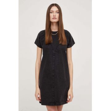 Answear Lab rochie jeans culoarea gri, mini, drept