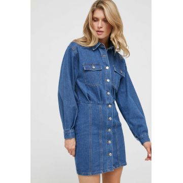 Answear Lab rochie jeans PREMIUM DENIM mini, drept