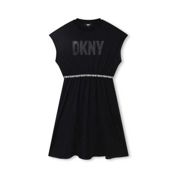 Dkny rochie fete culoarea negru, mini, evazati