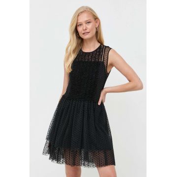 MAX&Co. rochie culoarea negru, mini, evazati