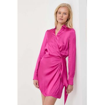 MAX&Co. rochie culoarea roz, mini, evazati