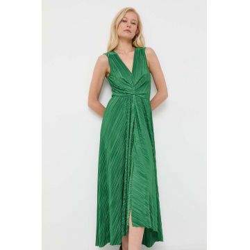 MAX&Co. rochie culoarea verde, maxi, evazati