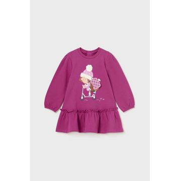 Mayoral rochie bebe culoarea violet, mini, oversize