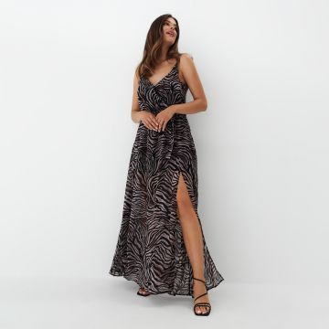 Mohito - Rochie maxi cu animal print - Bej