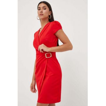Morgan rochie culoarea rosu, mini, mulata