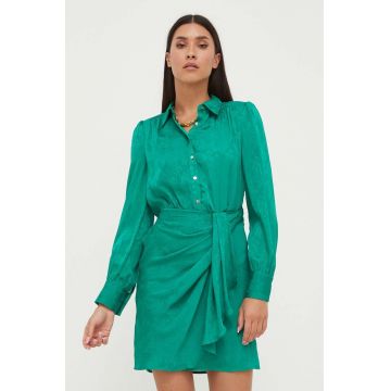 Morgan rochie culoarea verde, mini, drept