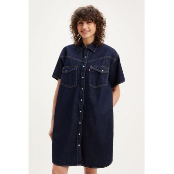 Rochie-camasa din denim
