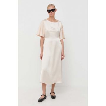Weekend Max Mara rochie culoarea bej, maxi, drept