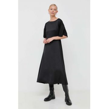 Weekend Max Mara rochie culoarea negru, maxi, drept