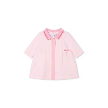 BOSS rochie fete culoarea roz, mini, evazati