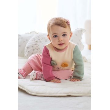 Mayoral Newborn rochie bebe culoarea bej, mini, evazati