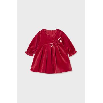 Mayoral Newborn rochie bebe culoarea rosu, midi, evazati