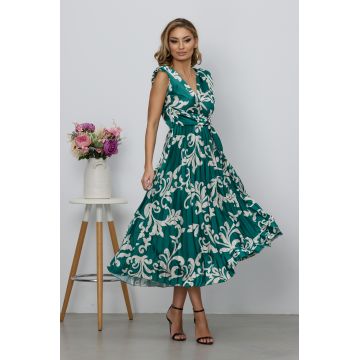 Rochie Carmen Verde Bicolora