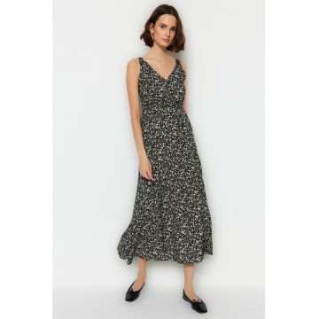 Rochie cu decolteu in V si slit lateral