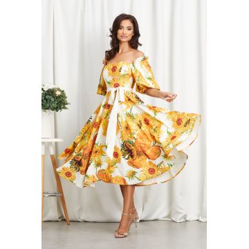 Rochie Daisy Galben Floral