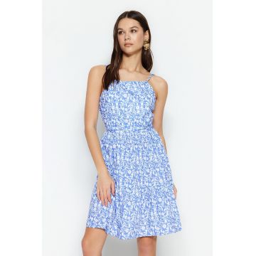 Rochie din amestec de bumbac cu model floral