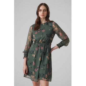 Rochie evazata cu strat exterior semitransparent Smilla