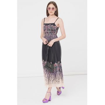 Rochie fara maneci cu model floral Marilyn