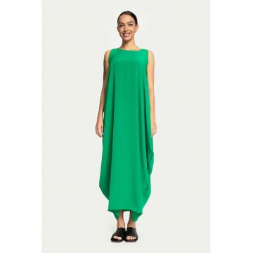 Rochie maxi lejera cu decolteu rotund