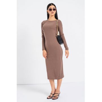Rochie midi cu aspect striat Mette
