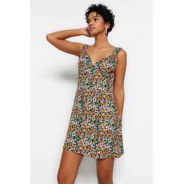 Rochie mini evazata cu decolteu in V