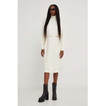 Answear Lab rochie culoarea bej, midi, oversize