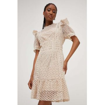 Answear Lab rochie culoarea bej, mini, evazati