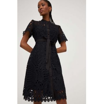 Answear Lab rochie culoarea negru, mini, evazati