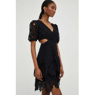 Answear Lab rochie culoarea negru, mini, evazati