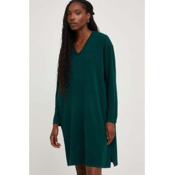 Answear Lab rochie culoarea verde, mini, oversize Answear Lab rochie culoarea verde, mini, oversize