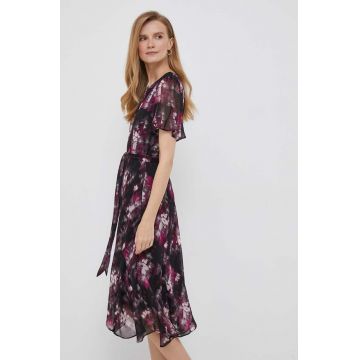 Dkny rochie culoarea violet, midi, evazati