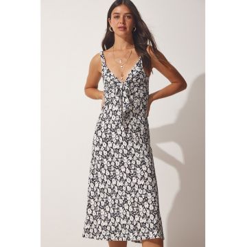 Rochie midi cu model floral